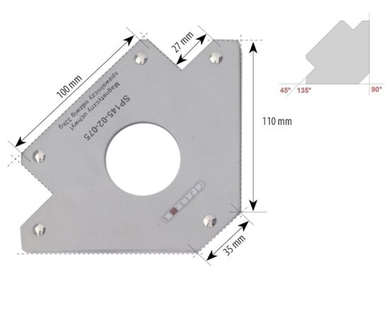 Stūru metināšanas magnēts 33 kg